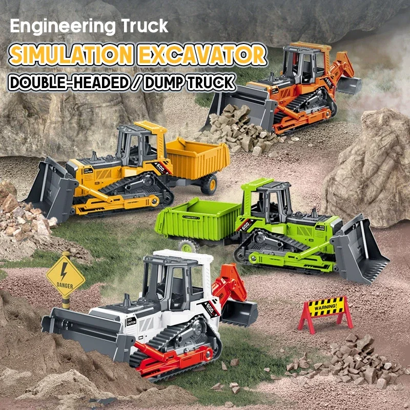 Eco Friendly ABS Plastic Bulldozer Model Toy for Kids