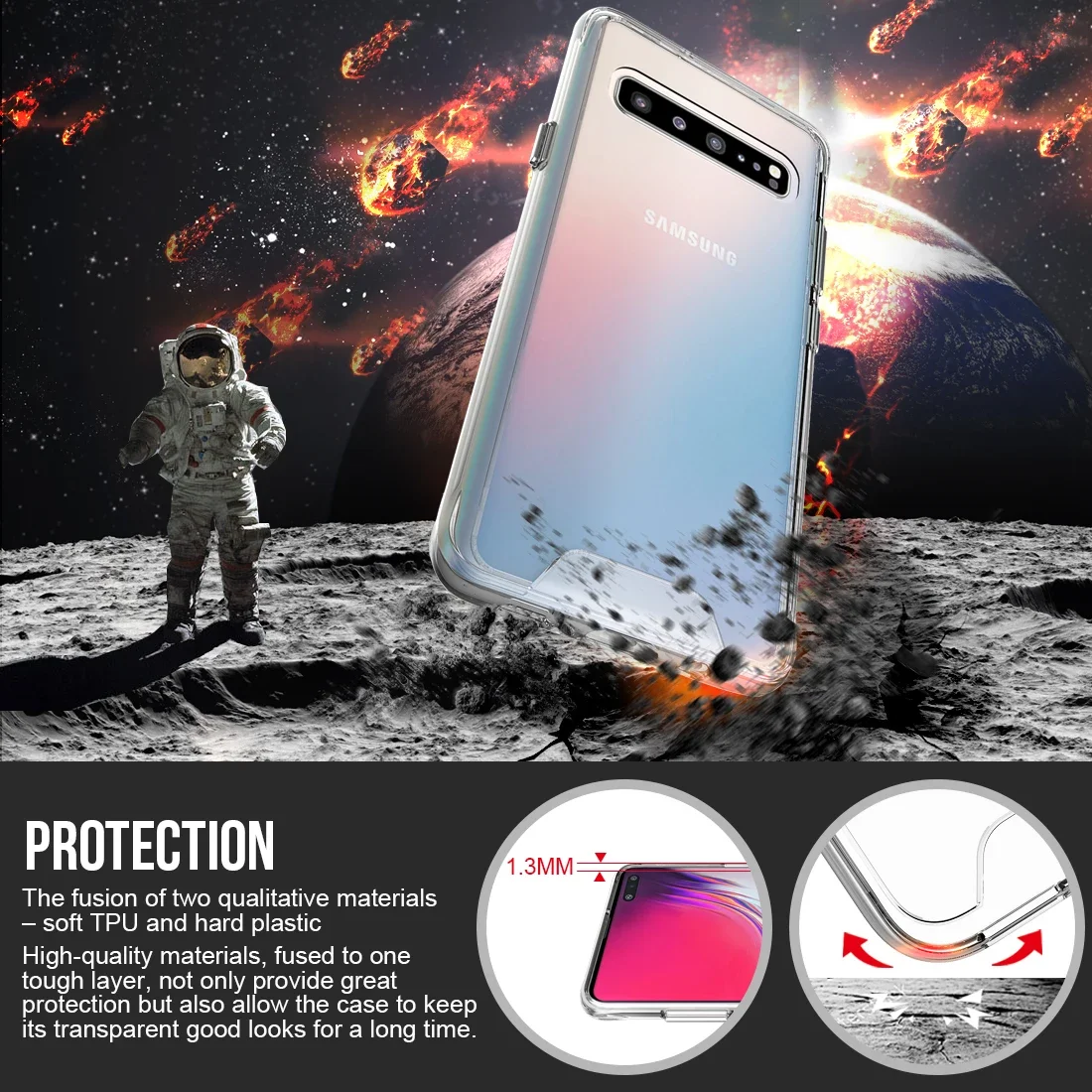 Ｚ   S10 ÷ Ʈ 5G S10Lite S10e ̽ ̽, Ʈ TPU  ϵ PC HD Ŭ  ̺긮   Ŀ