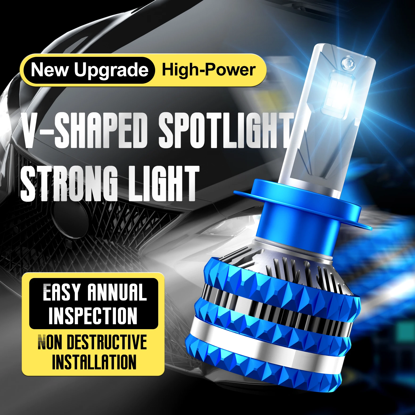Canbus LED headlight bulb H1 H3 H7 H11 H9 H8 9005 H10 9006 9012 881 880 9004 9007 H13/9008 12V 240W Super bright copper core