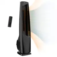 37.5" Duo Comfort High Velocity Fan and Ceramic Space Heater with Remote, Black, FHV801, New 1