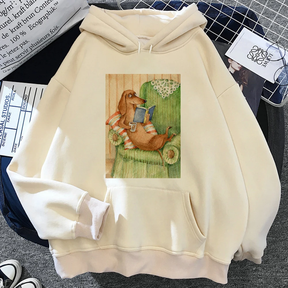 

Толстовки Dachshund, женская зимняя модель, Женский кавайный свитер