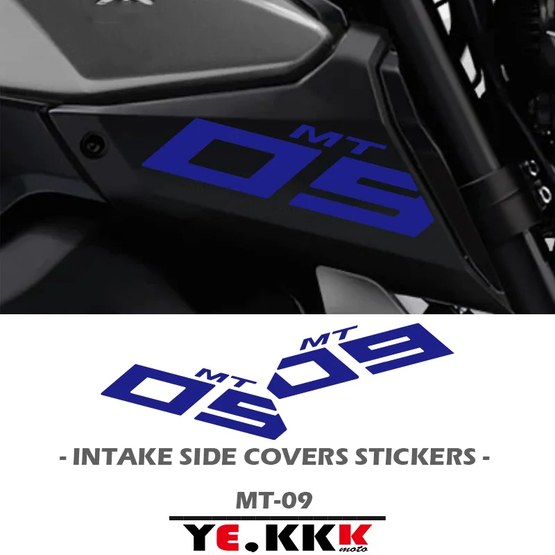 For Yamaha MT-09 MT09 MT-09SP FZ09 Air Intake Side Cover Sticker Set Fairing Cut Sticker Decals  Custom Color Reflective