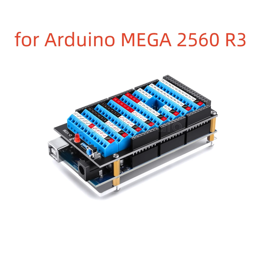 Chapéu Terminal para Arduino Mega 2560 r3 com Botão de Reconjunto e Indicador Led - Imagem 5