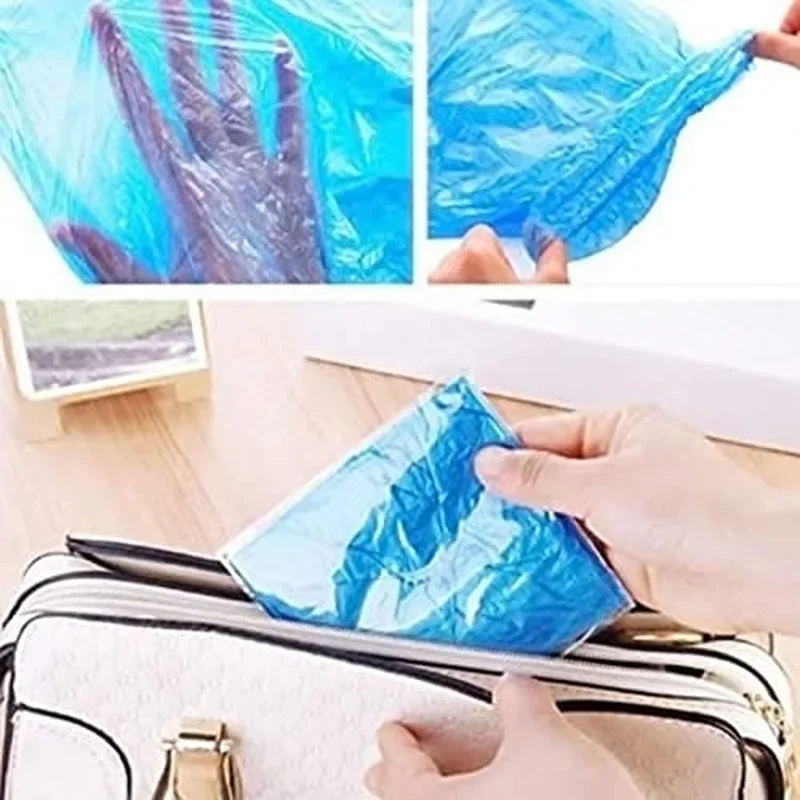 20Pcs Plastic Disposable Rain Shoe Covers High-Top Boot