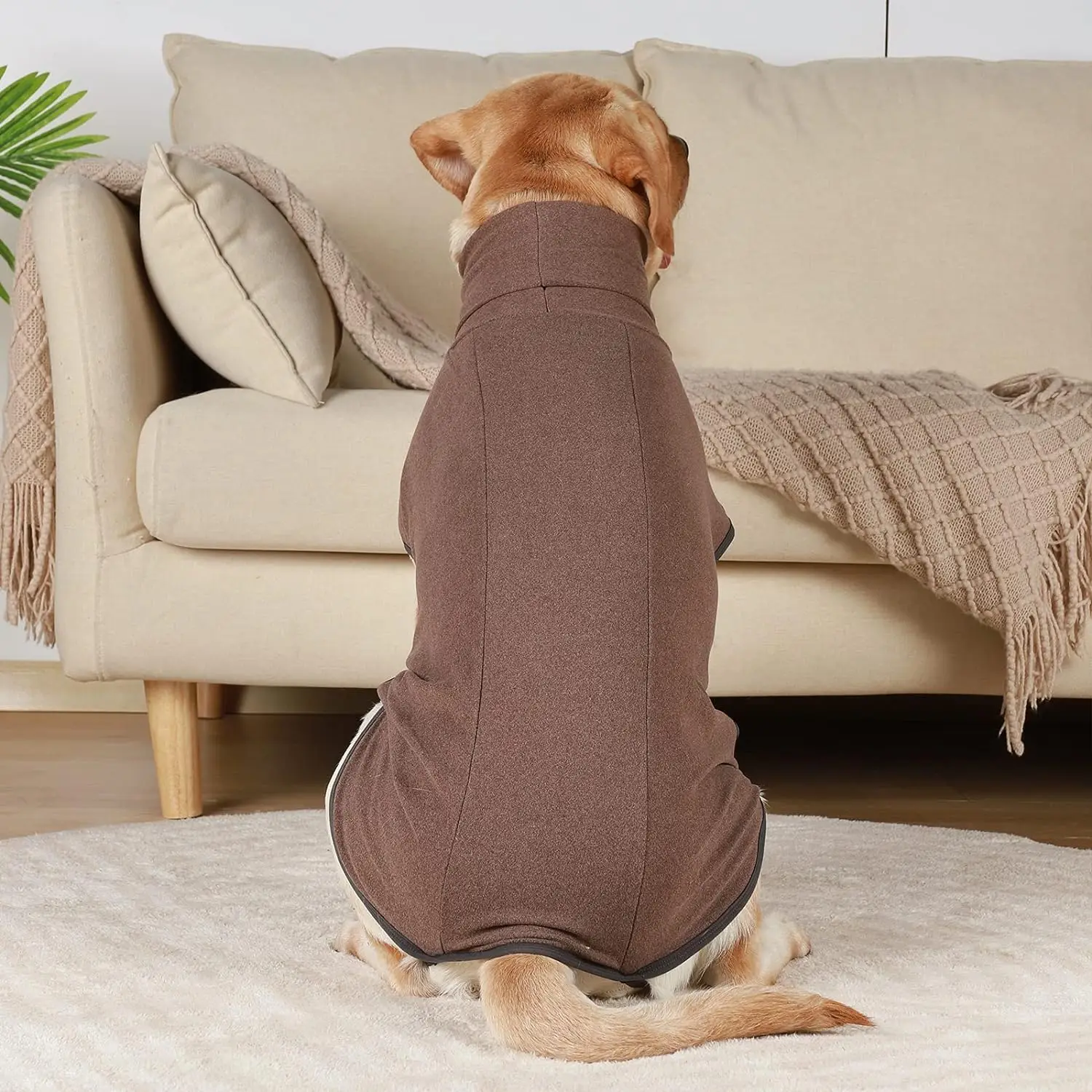 Dog Sweater Pullover Cold Weather Vest for Dogs Adjustable Warm Dog Coat Soft Clothe for Indoor and Outdoor Use