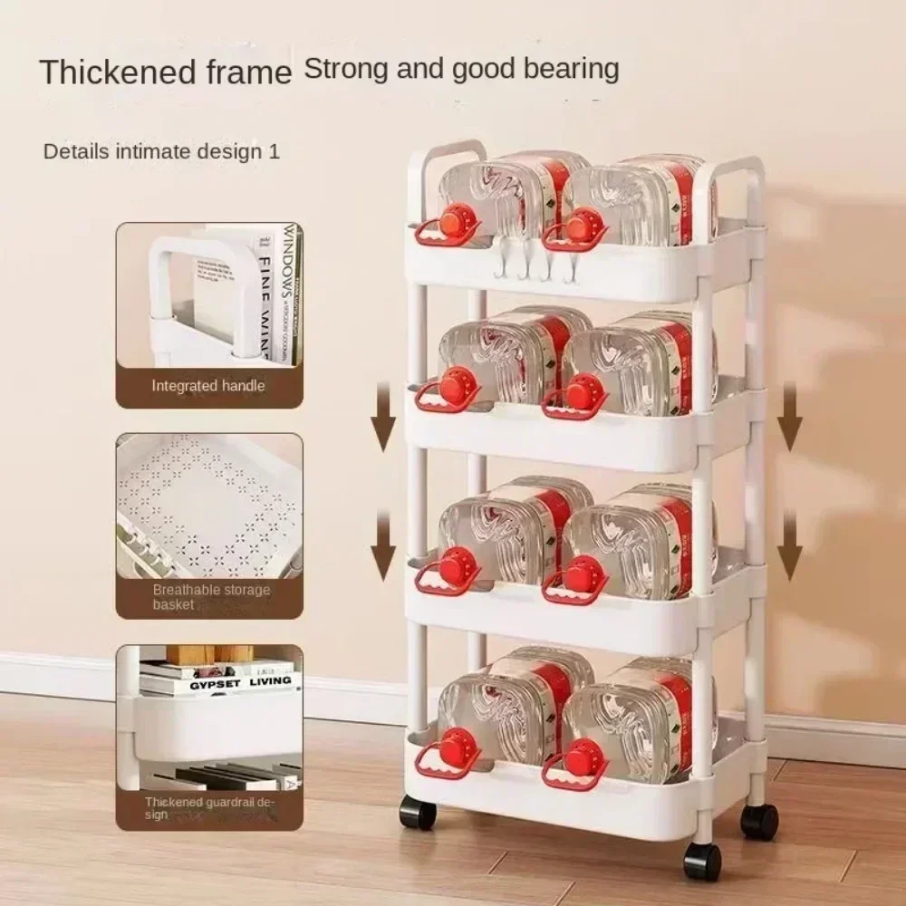 Multi-Layer Trolley Storage Rack for Kitchen Bedroom Bathroom storage rack