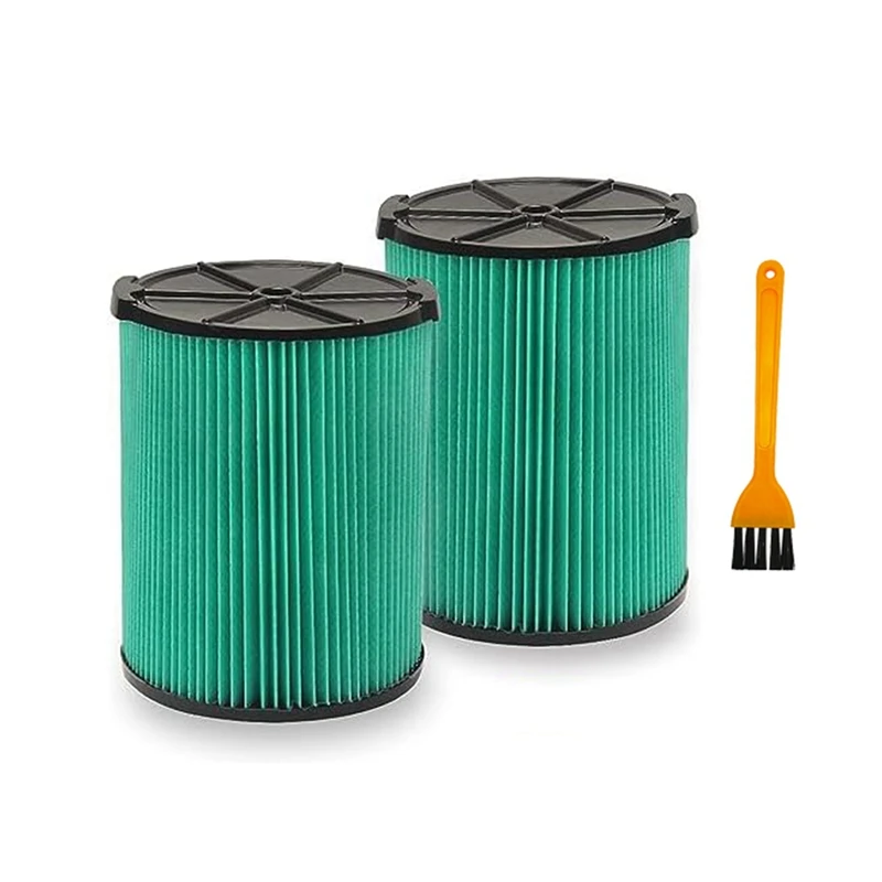 

2Pcs Replacement Filter For Ridgid VF6000 Vacuum Cleaner Parts Vacuum High-Efficiency Air Filter With 1Pc Brush