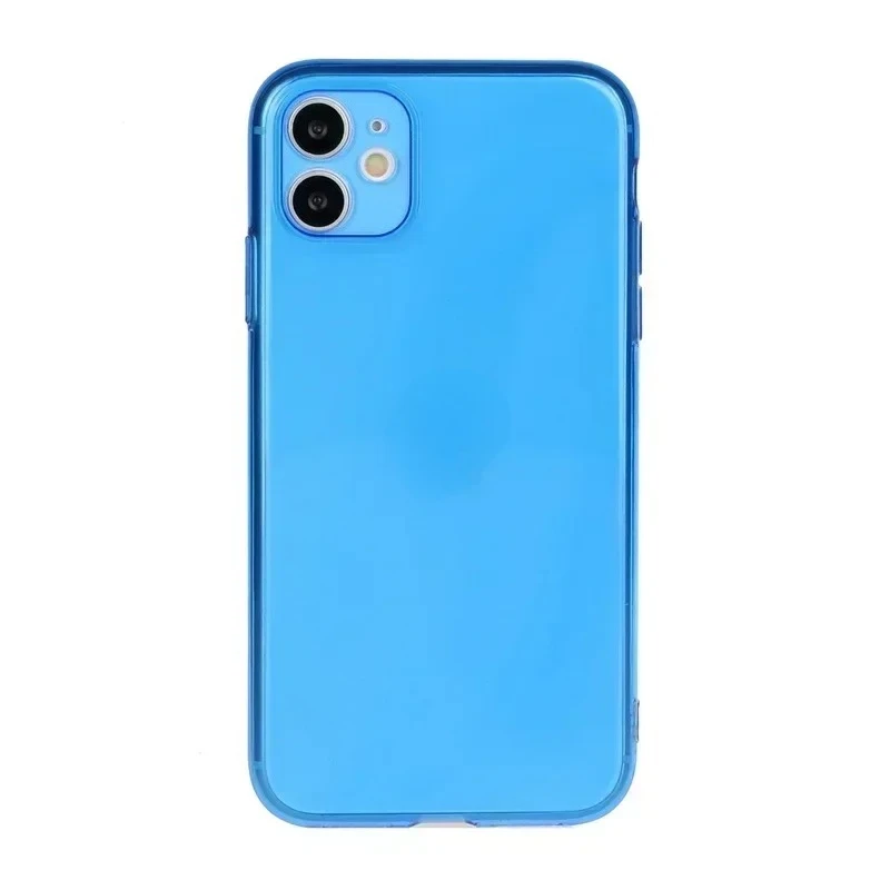 Neon Fluorescent Shockproof Candy Color Soft TPU Clear Phone Case