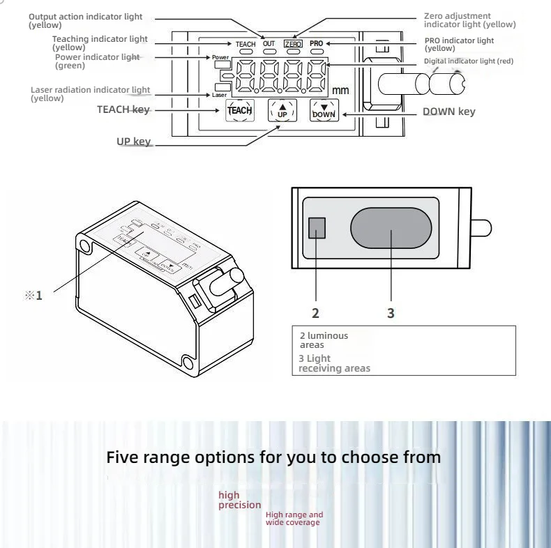 HG-C1030 Laser Distance Sensor Displacement Measurement Analog Output Thickness