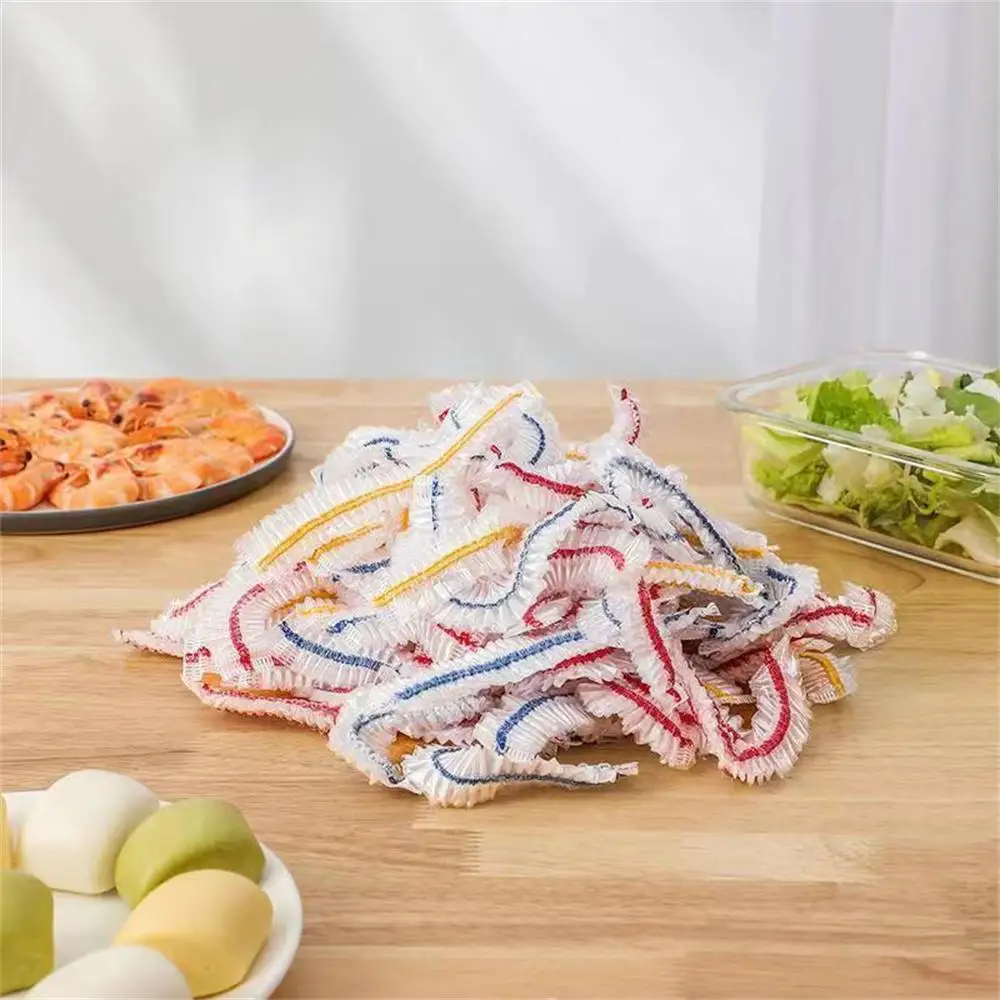

Colorful Disposable Food Cover Plastic Elastic Wrap Bags For Fruit Vegetable Refrigerator Fresh-keeping Bag Kitchen Storage