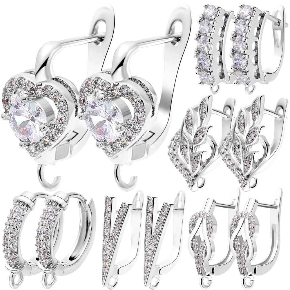 Juya DIY 18K Gold Silver Plated Women's Earring Material Anti Allergy