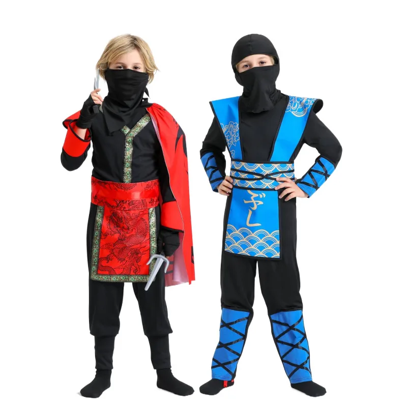 

Children performance Japanese Ninja Cosplay Jumpsuit Costumes Halloween for Black ninja