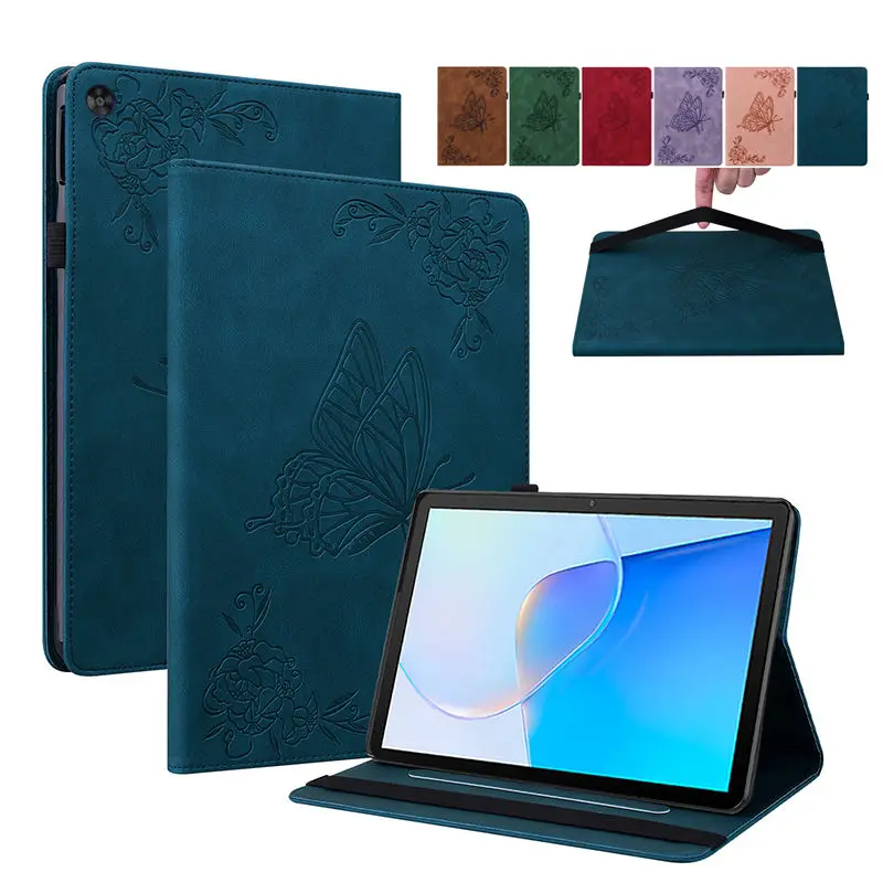 

Для Huawei Matepad SE 10,4-дюймовый чехол 2022 AGS5-L09 AGS5-W09 Крышка Funda Планшет Цветок Бабочка Тисненый PU Кожаная подставка Coque