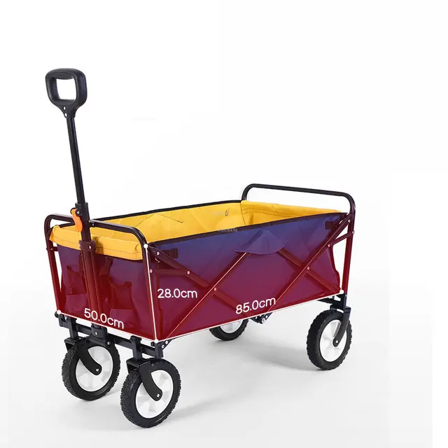 Kültéri Kerti Szekerek Kreatív Összecsukható Kocsi Kempingcsukló Kocsik Kerekekkel Hordozható Élelmiszerbolt Kosár - Image 6