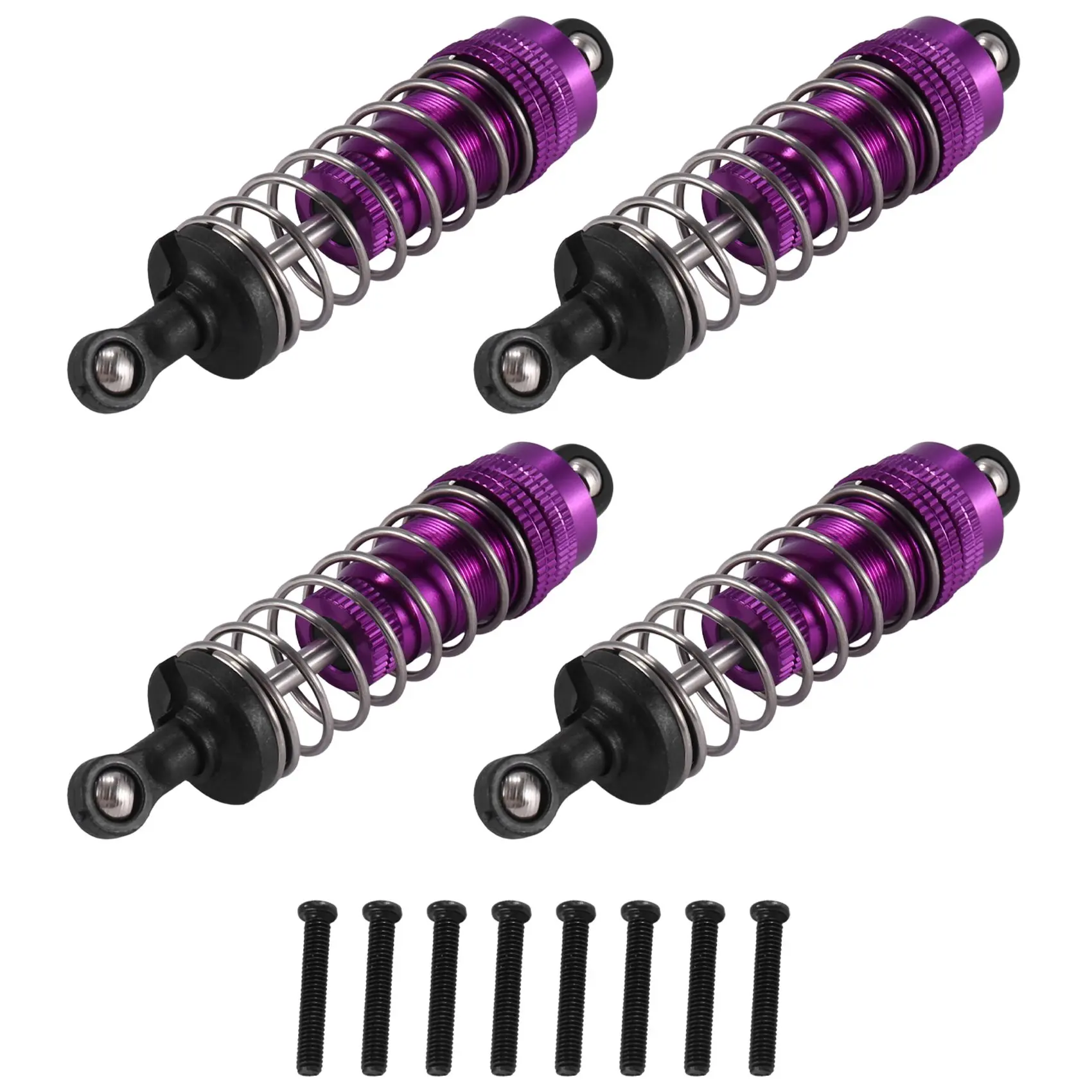 

4 шт. металлический демпфер для 124019 124018 144001 RC автомобильные запасные части обновленные аксессуары, фиолетовый