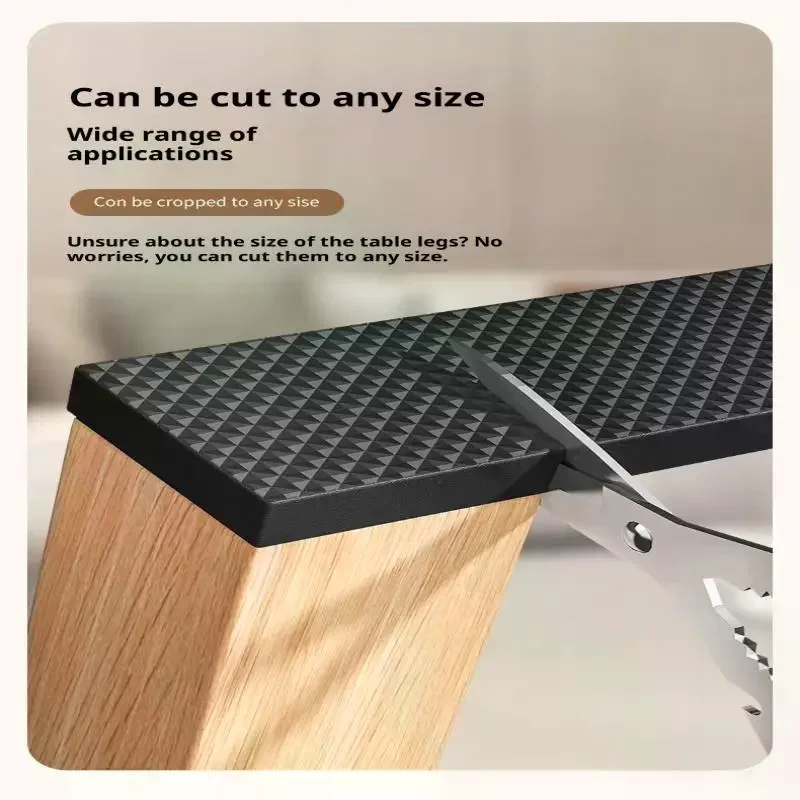 Durable Non-Slip Rubber Furniture Leg Protectors with Adhesive Backing