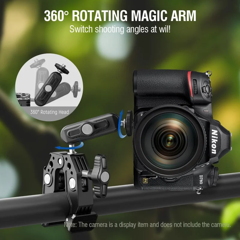 알루미늄 슈퍼 클램프 볼 헤드 매직 암 (고프로/인스타360/DJI/DSLR 마운트 카메라 모니터 라이트 포스 매직 암 홀더 스탠드)