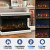 75-inch Electric FireplaceTV Stand 3-side Glass LED Modern Media Entertainment Center Console Adjustable Flame 40-inch Fireplace 3