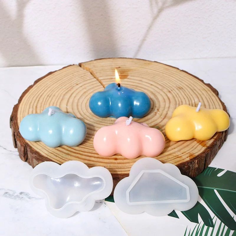 

3D Cloud Shape Candle Silicone Mold DIY Cute Cloud Candle Aromatherapy Making Mold Handcraft Ornaments Decor