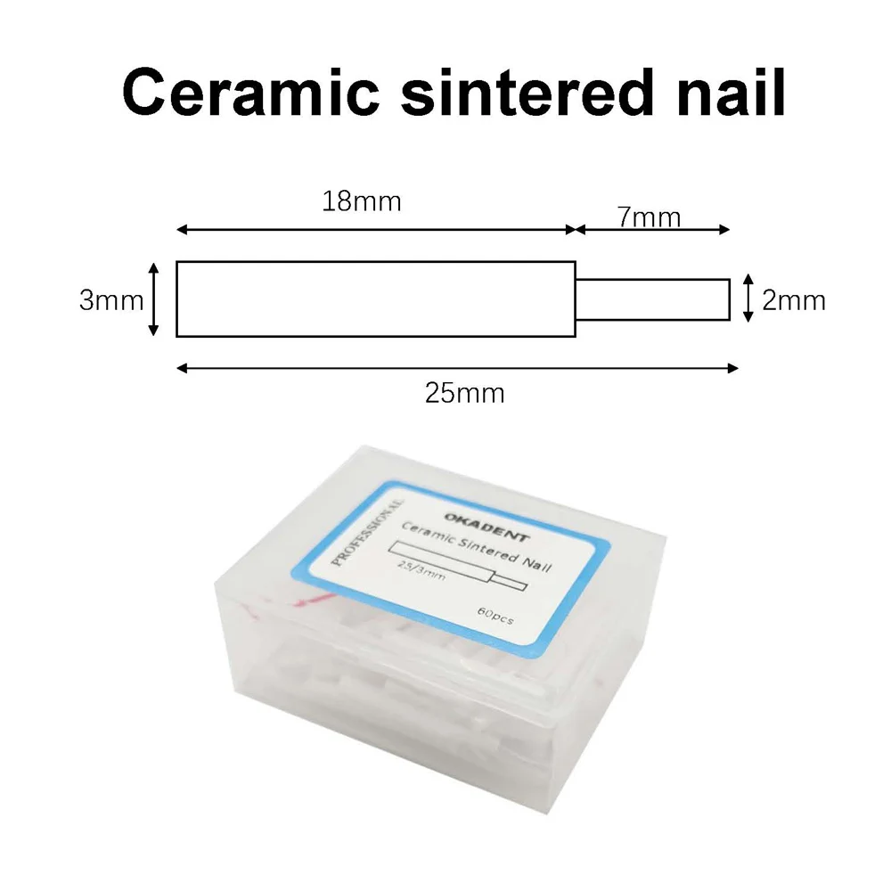 60pcs Dental Lab Firing Ceramic Pins Zirconia Ceramic Dental