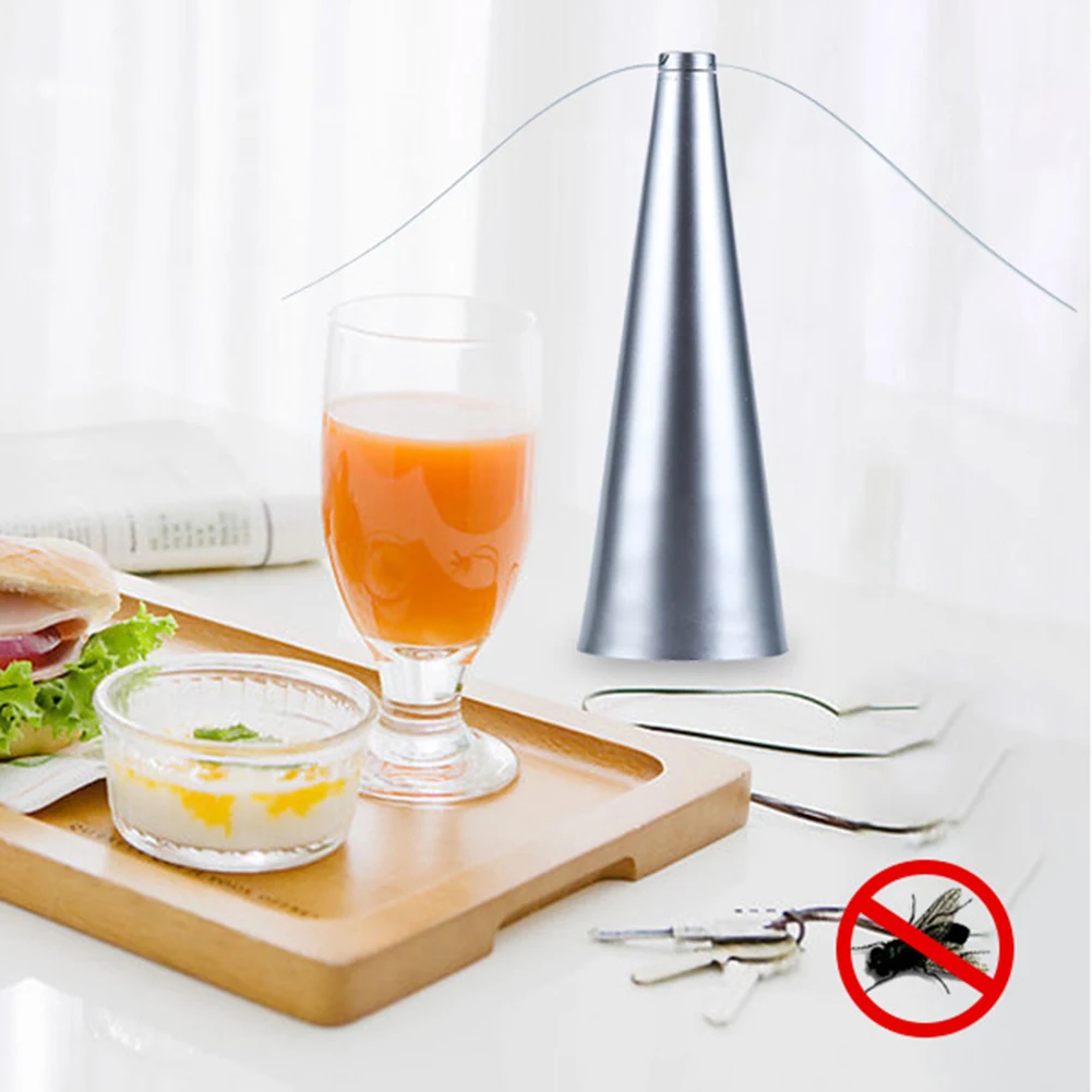 1/2PCS USB Recharge Outdoor Kitchen Fly Repellent Fan Fly Destroyer Keep Flies Bugs Away From Food Household Pest Repellent