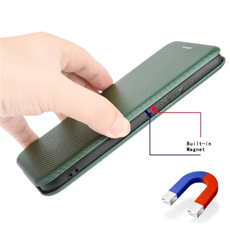 Magnetic Leather Flip Book Case
