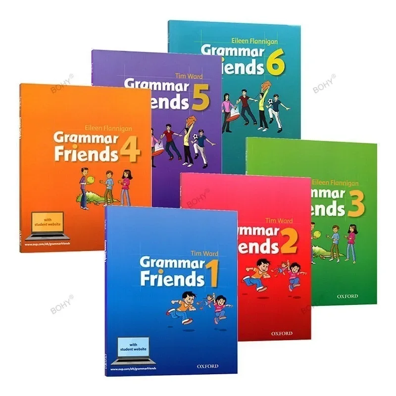 

6 Books Grade 1-6 Oxford Grammar Friends In English For Kids Learn English Reading Picture Book Primary School Workbook Textbook