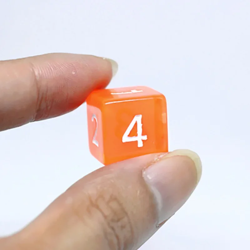 Dice Set 7 PCS/Lot Square Corner Colorful Transparent Acrylic 6 Sided For Club/Party/Family Games