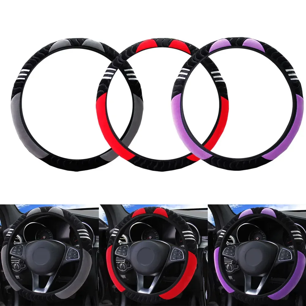 

1x Universal Plush Monster Car Steering Wheel Cover 38cm Elastic Warm Anti-slip Wheel Cover Car Styling Car Interior Accessories