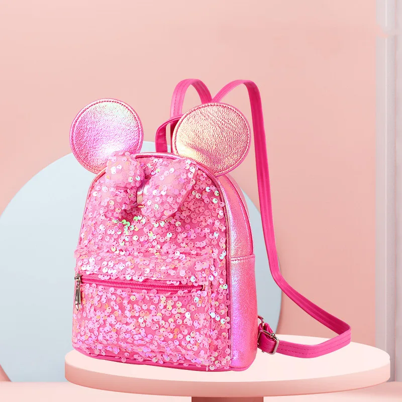 

New Sequins Backpack For Girls Cartoon Pink Princess School Bags Kids Satchels Kindergarten Bookbag Mochila Infantil Escolar