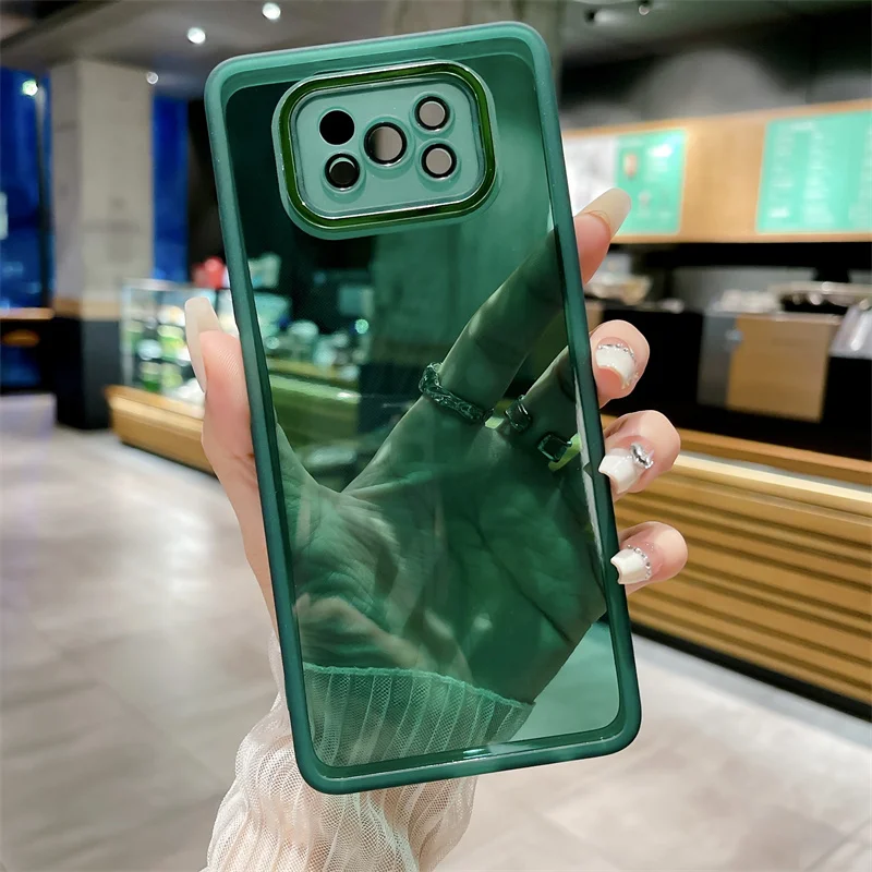Clear Silicone Protective Case with Lens Glass Protector