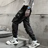 2022 Techwear Style Multi Pockets Cargo Pants Man Vintage Punk Hip Hop Pants Ribbon Casual Joggers Streetwear 4