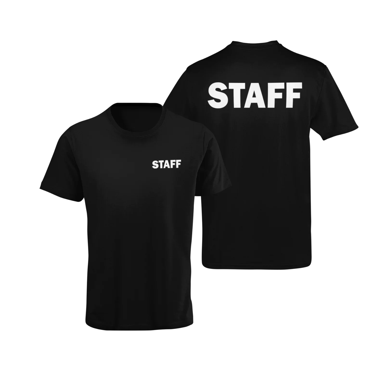 Simple Letter Printed "Staff" Uniform T-Shirt. Summer Cotton O-Neck Short Sleeve Mens T Shirt New S-3XL