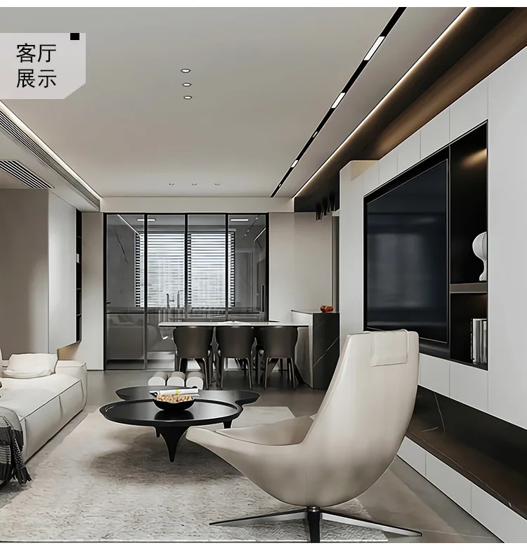 Modern Magnetic Track Lights Embedded LED Spotlight Downlight Living Room Without Main Light Lighting Grille Lamp Series AC220V 4