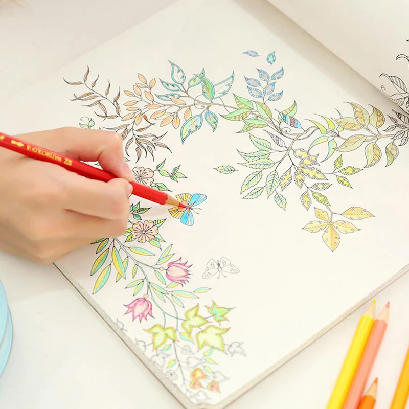 Secret Garden Cartoon Printing Adult Coloring Activity Book Set Hand Drawn  Datura Painting Color Drawing Book Libros Livros