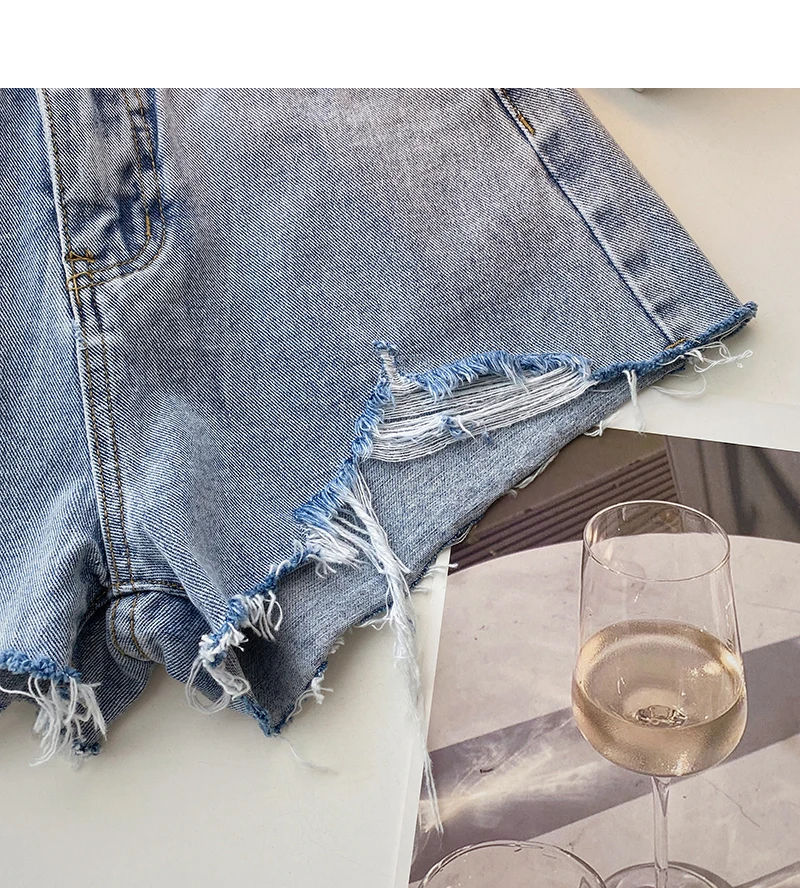keiki kona shorts Ashgaily 2022 New High Waist female Fashion Casual Summer Cool Women Denim Shorts Wide Leg Hollow Out Plus Size Jean Shorts leather shorts