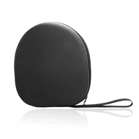 Headphone Carrying Case Shockproof Headset Pouch Capacity Handheld Earphone Container Company Travel Supplies Black 5
