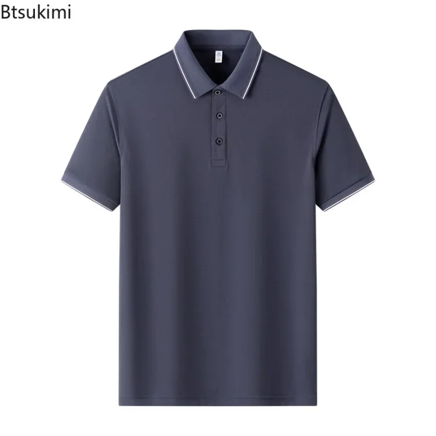Nuove Polo da Uomo 2026 Estive a Maniche Corte, T-shirt Patchwork, Camicie Traspiranti Business Casual, Top Sportivi Maschili ad Asciugatura Rapida - immagine 4