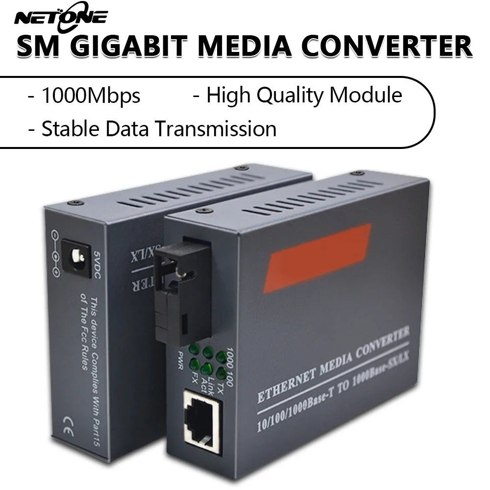 Fiber Optical Media Converter OPTFOCUS Gigabit Media Converter 1000Mbps SM Transceiver SC Module 20km A B 5pairs Fiber Optic Media Converter