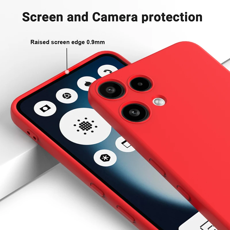 Premium Liquid Silicone Strap Case with Flocking Interior for Nothing Phone 3A Lite