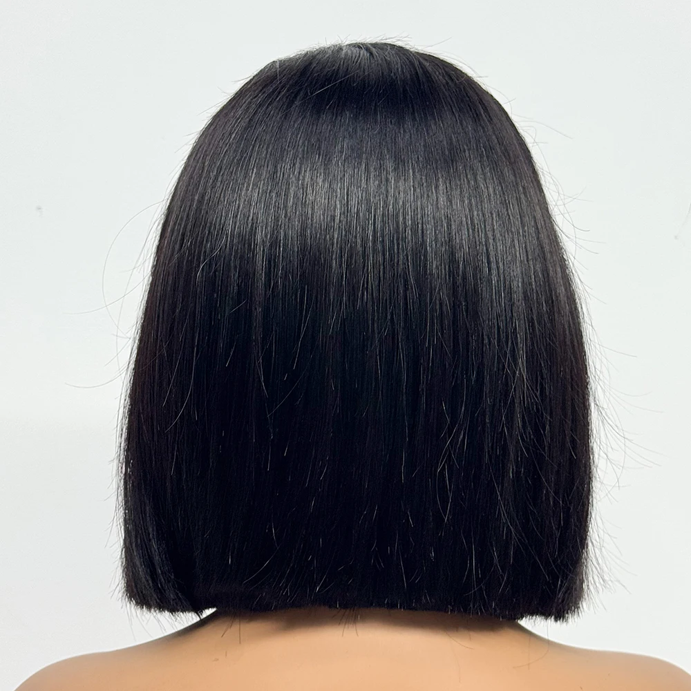 Real HD Lace 13x4 Lace Front Short Bob Wig Straight M Hair Line Invisible Lace Frontal Wigs Human Hair 10inches For Black Women