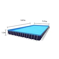 Piscine extérieure extra-large de 9,87 m, idéale pour les parcs aquatiques, les cours de natation et les loisirs aquatiques en famille 3