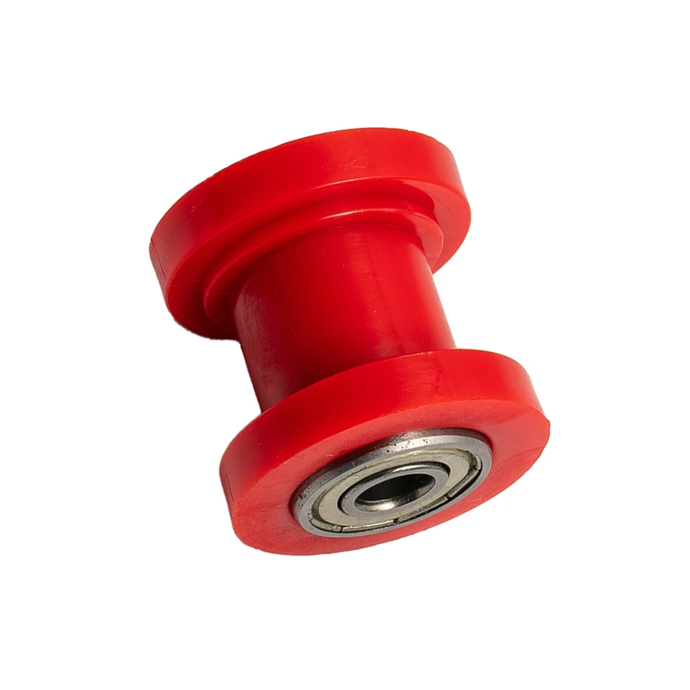 

Keep Your Chain Running Smoothly with Durable 8mm Chain Roller Slider Tensioner Pulley Wheel Guide in Red Color