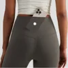 Solid Color Back Waist Pocket High Waist Yoga Legging Women Sport Cropped Pants Butter Athletic Gym Comprehensive Training Jog 1