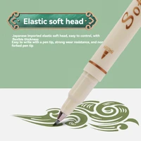 24Color Retro Lettering Art Marker Drawing Pen Set Multicolor Soft Brush Tip Calligraphy Painting Aesthetic Cute School Supplies 4