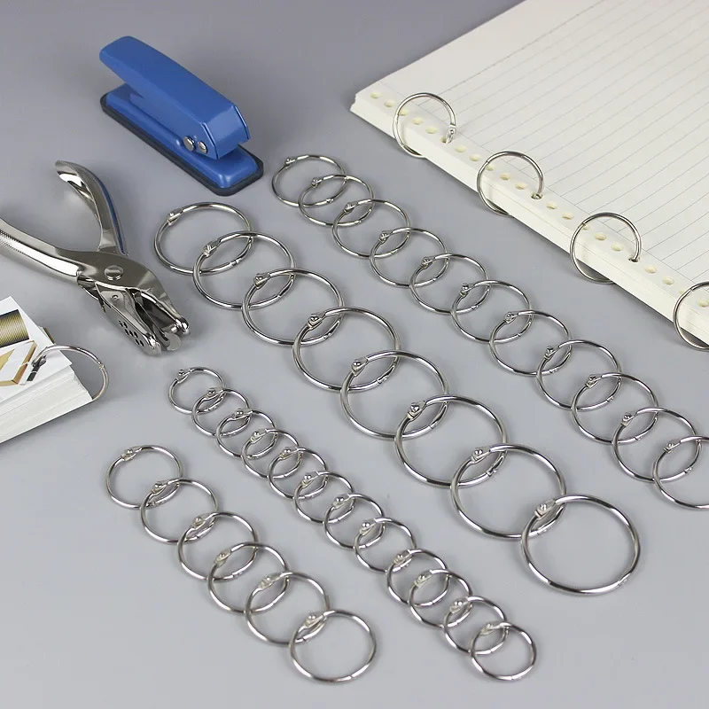 Metal Ring Binder 10pcs Metal Ring Binder 20mm for DIY Office Book Paper
