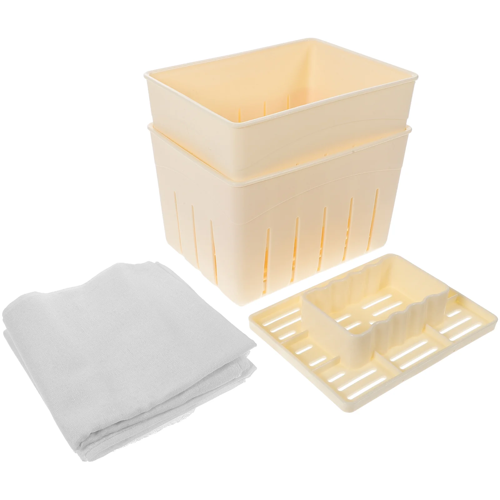 

Plastic Tofu Press Mould Homemade Tofu Mold Soybean Curd Tofu Making Mold With Cheese Cloth Kitchen Cooking Tool