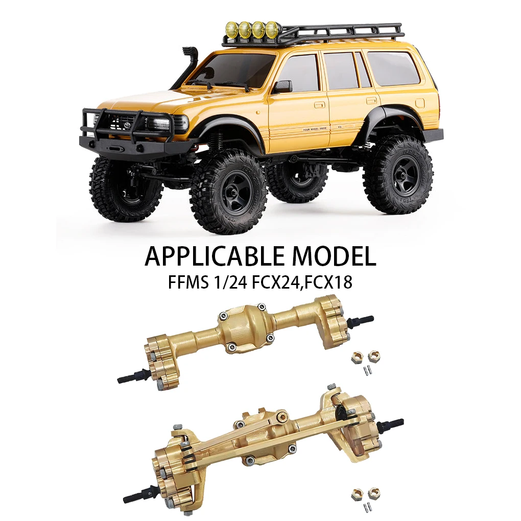 1/24 Brass Complete Front Rear Axle For FMS FCX18 FCX24 RC Car Part RC Car Accessories Replacement Parts RC Upgrade Part