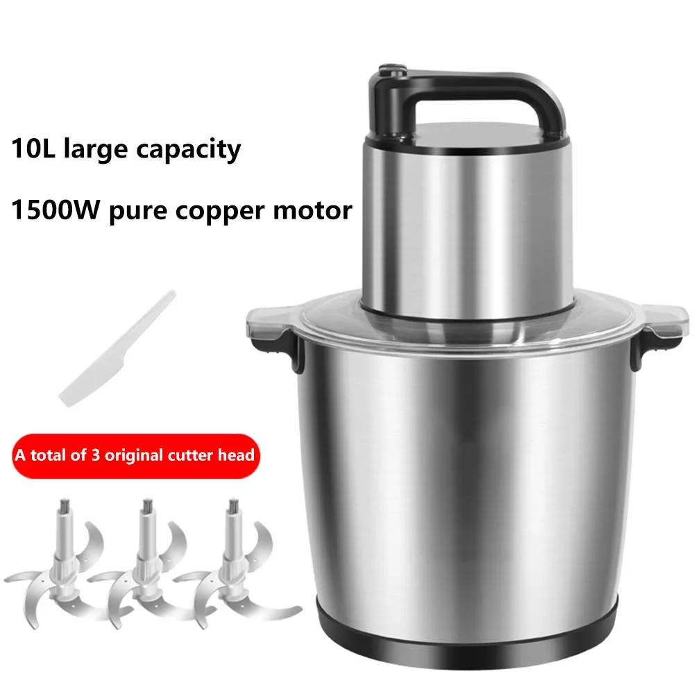

Commercial Large Capacity Vegetable Grinder 10L Meat Grinder Stainless Steel Multi-Function Cooking Machine
