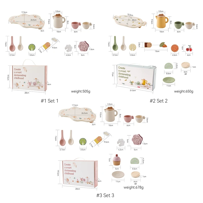Baby Baby Play House Afternoon Tea Set Toys Coffee Machine Toy Wooden Model Children Play Simulation Coffee Cake Pretend Toys 6
